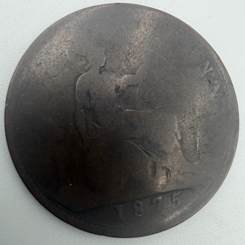 Great Britain 1875 Queen Victoria bronze penny